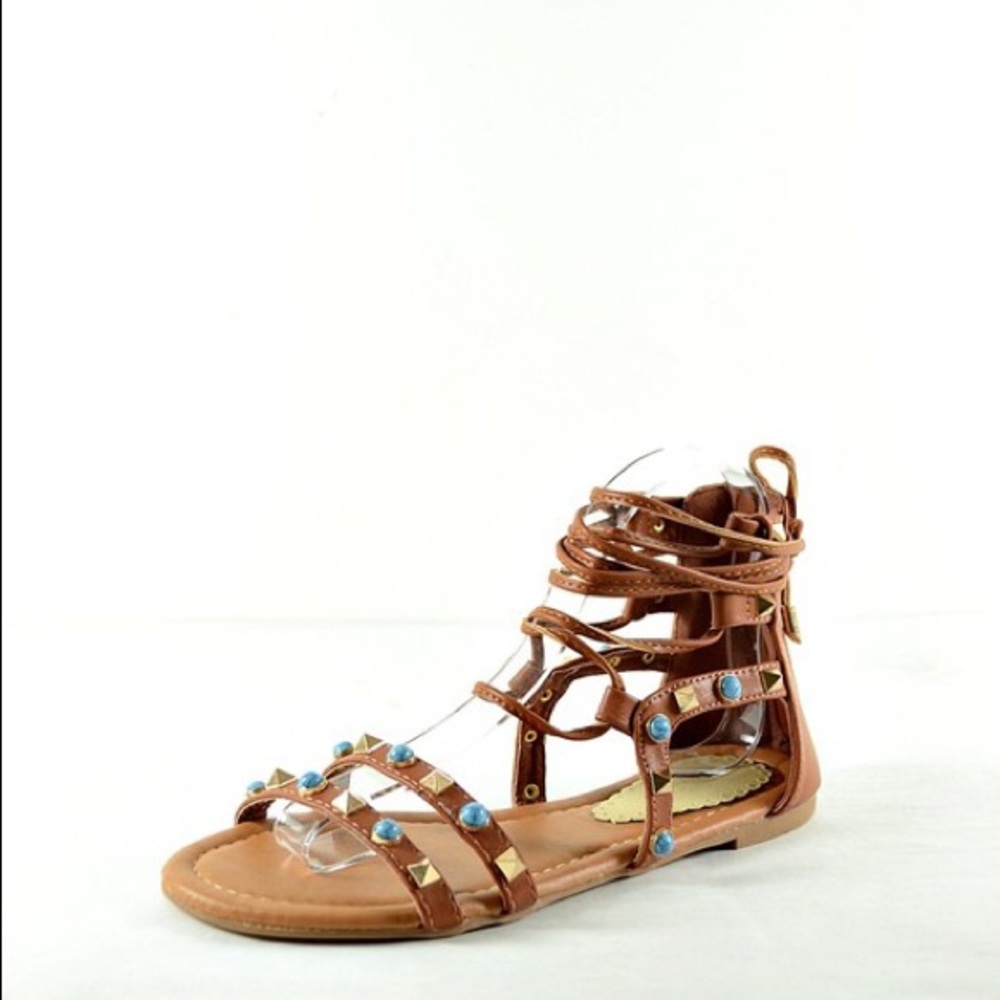 CLEARANCE Pearl & Stud Festival Gladiator Sandals - Picture 5 of 8